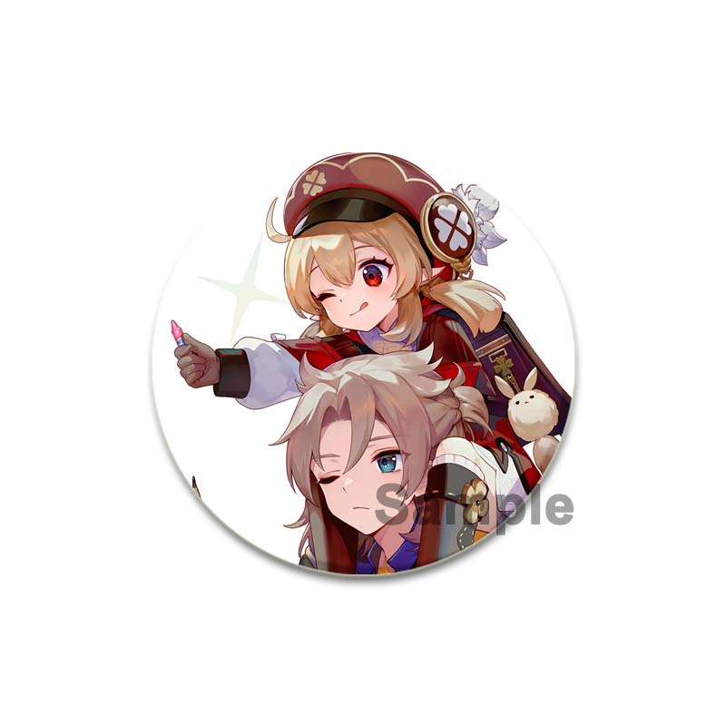 32/44/58mm Genshin Impact Albedo Pin Handmade Brooch for Clothes Cartoon Cosplay Badge Backpack Decoration Jewelry Gift