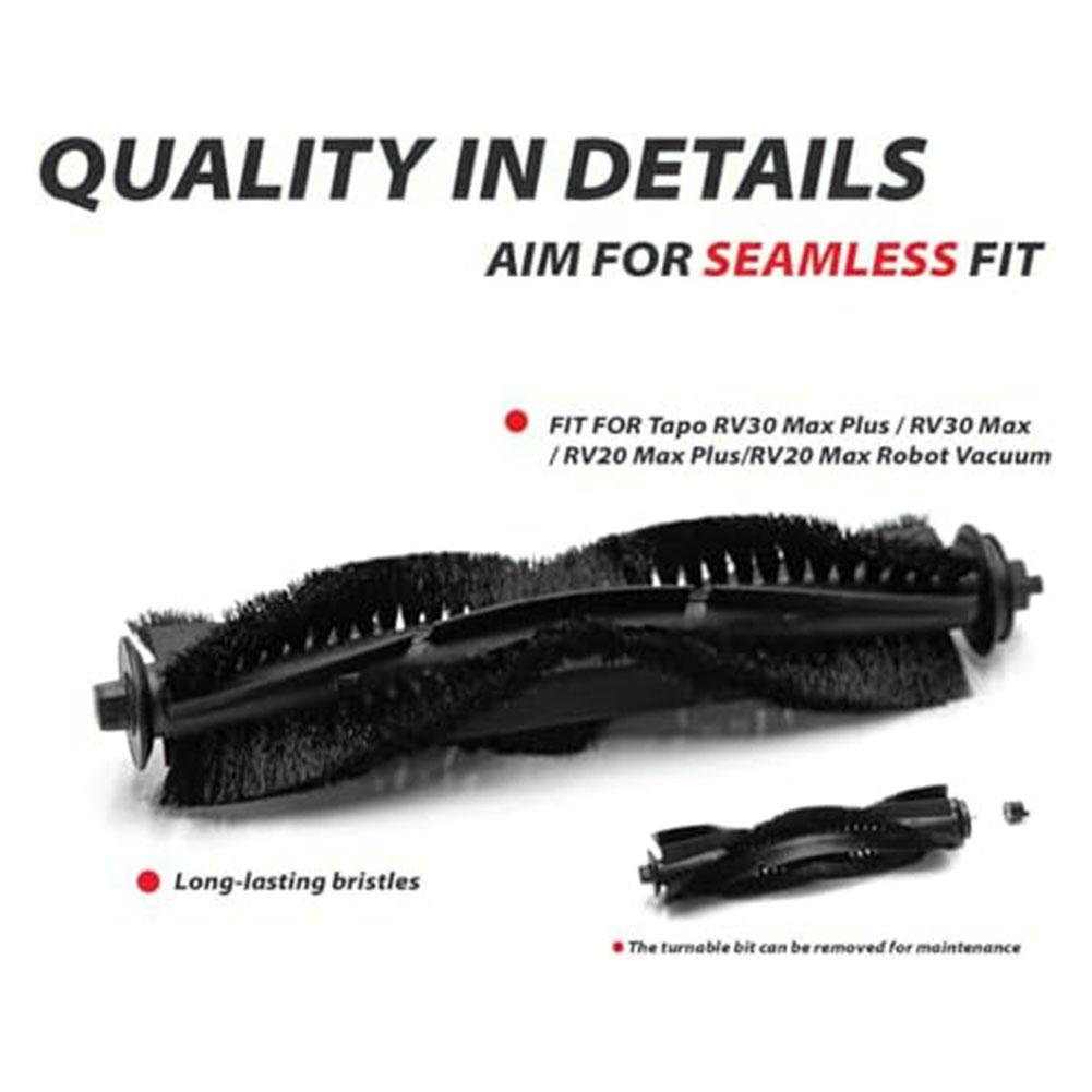 Szczotka do Odkurzacza Robota Tapo RV2030 Max i RV2030 Plus – Zamienna Szczotka Wałkowa, Materiał ABS, Długość 18 cm, Czarna