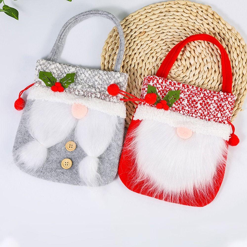 Xmas Ornaments Santa Claus Christmas Tree Ornaments Storage Bags Christmas Handbags Kids Candy Bags
