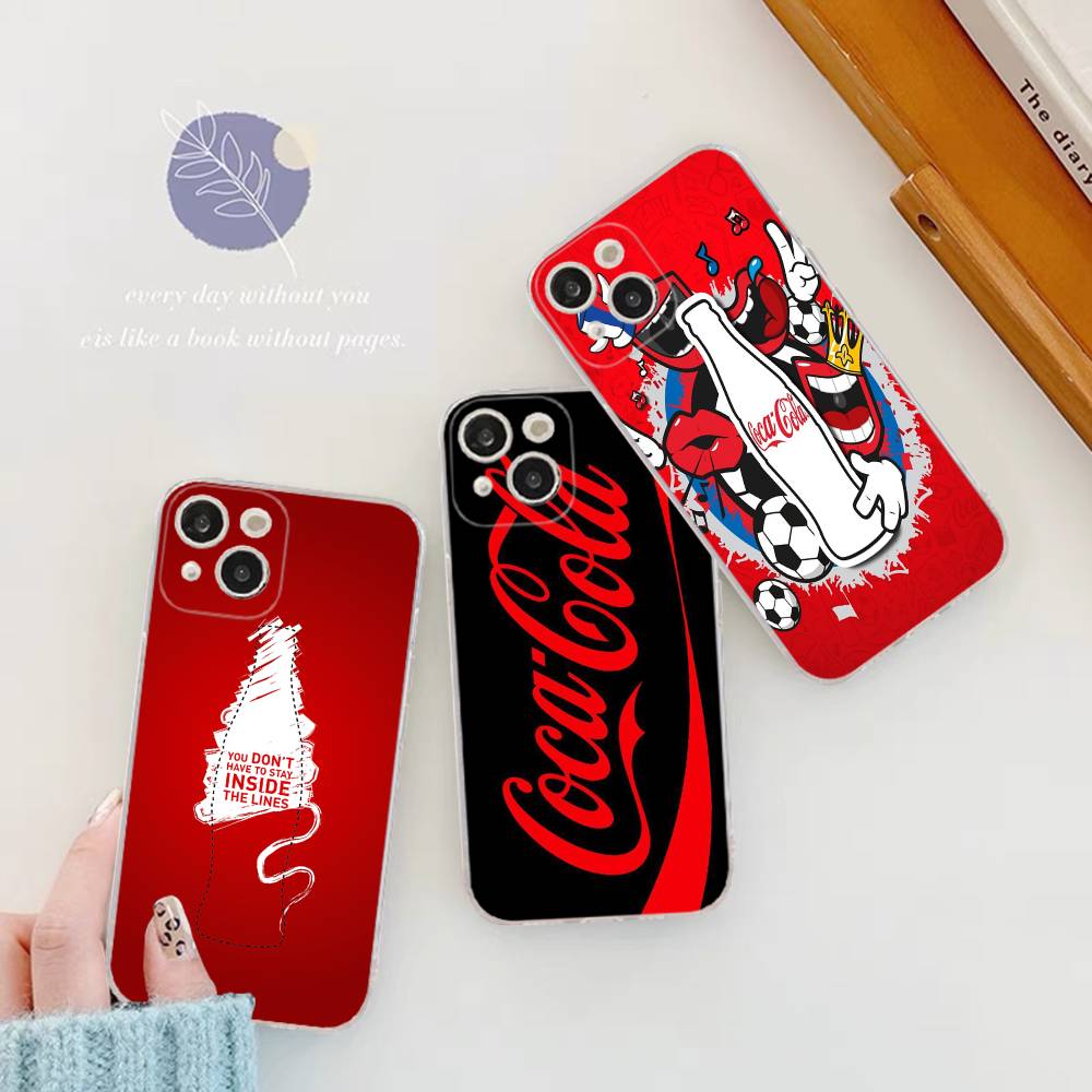 Cool C-Coca-C-Cola Phone Case For IPhone 17 16 15 14 13 11 12 Pro Max 16 Plus Transparent