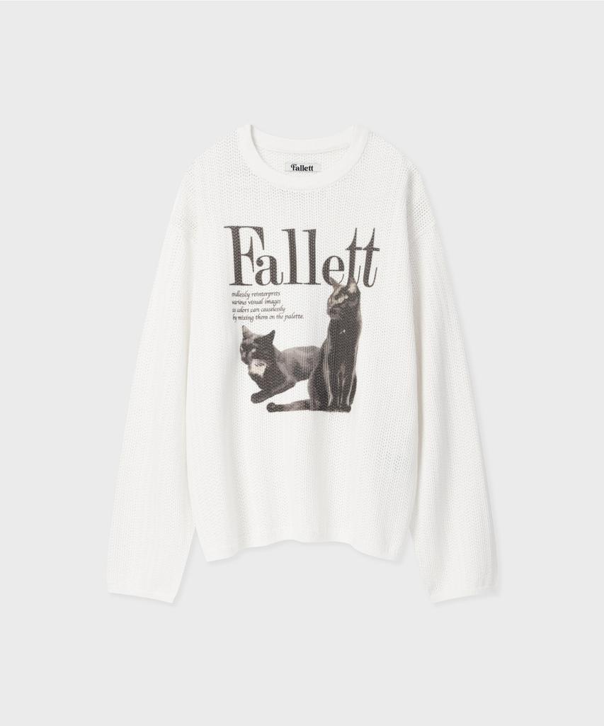 FALLETT Deuce Nero Sci-Fi Knit Ivory