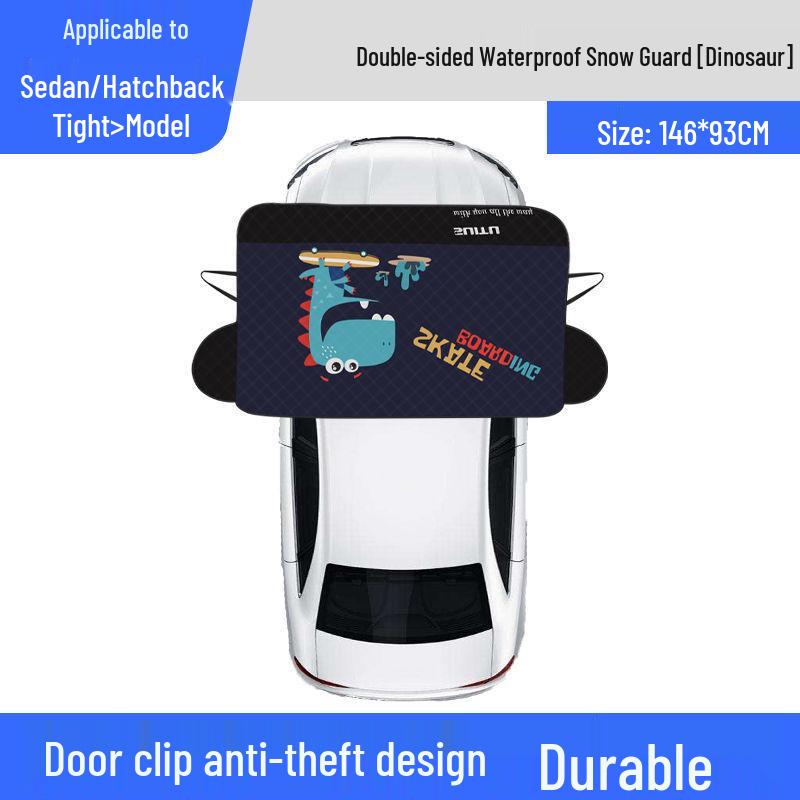 Cute Husky Car Windshield Snow Cover - Anti-Freeze, Anti-Snow, and Sun Protection