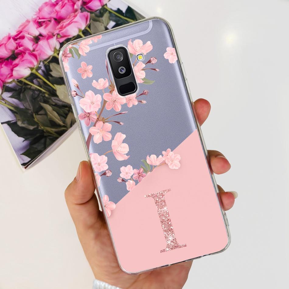 For Samsung Galaxy A6 Plus 2018 Case Samsung A6 (2018) A 6 A6Plus A605G A600F Fashion Letter Soft Silicone Clear TPU Phone Cases
