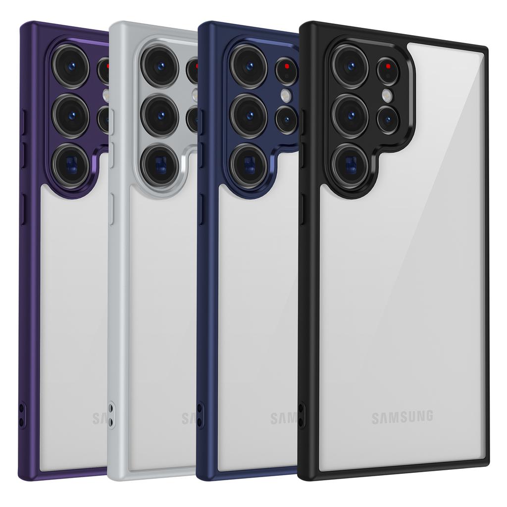 For Samsung Galaxy S25 Ultra Case Matte Skin Touch Clear PC + TPU Shockproof Phone Back Cover