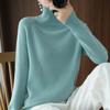 Stand Collar Sweater Women Autumn Winter Thick Korean Style Solid Color Pullover Loose Knit Long Sleeve Base Layer