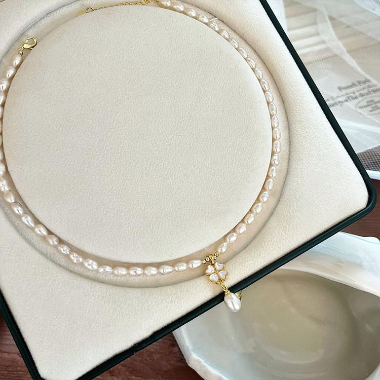 New Style Elegant Lucky Flower High Quality 100% Natural Freshwater Pearl 14K Gold Filled Ladies Pendant Necklace Gifts