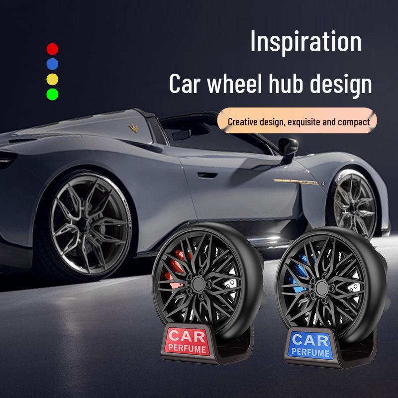 Car Wheel Hub Aromatherapy Vent Clip: Fresh, Long-lasting Scent Eliminates Odors