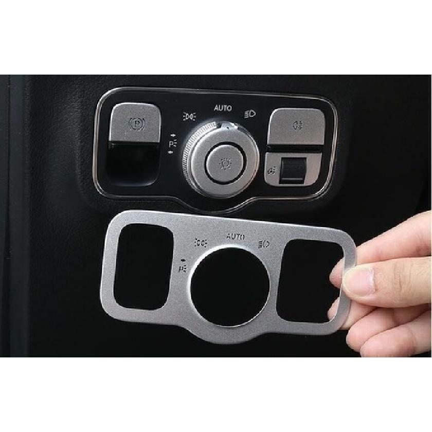 - For Benz GLB W247 Silver Aluminum Headlight Switch Control Cover Trim