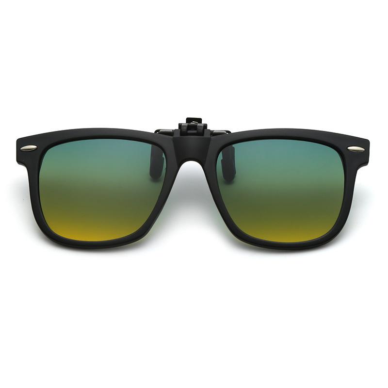 Polarized Sunglasses Myopia Clip Tr90 Ultra-Light True Colorful Film Mi Ding Night Vision Color-Changing Retro Can Be Turned Up