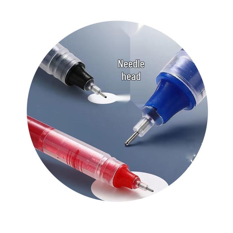Black Quick-Dry Liquid Ink Needle Point Ballpoint Pen - 0.5mm Signature & Exam Stationery