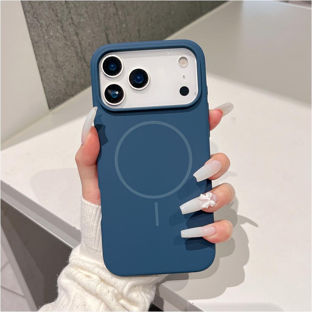 Liquid Silicone Magnetic Slim Phone Case For Magsafe Apple iPhone 13 14 15 16 17 Pro Max Plus Air Protective Soft Cover