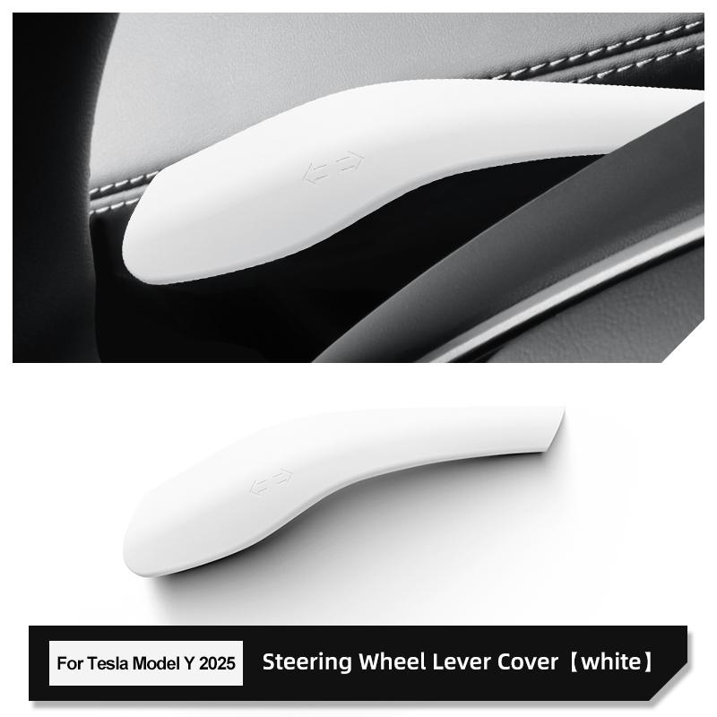 LUCKEASY for Tesla Model Y Juniper/Launch 2025 Gear Shift Cover Steering Wheel Steering Lever Protection Cover Car Accessories