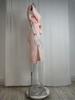 2025 Spring European & American Women's Sexy Lace-Up Bandeau Fly Sleeve Slit Evening Dress