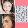 Bunter Herzform Diamant Edelstein Aufkleber 3D Gesicht Strass Tattoo Lidschatten Aufkleber für Festival Party Bühne Körper Make-up Bling