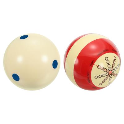 PATIKIL Billiard Practice Training Cue Balls, 57.2mm, 2-Piece AAA Grade Pro Cup Standard Pool Cue Balls with Blue Dot Billiard Accessories, White