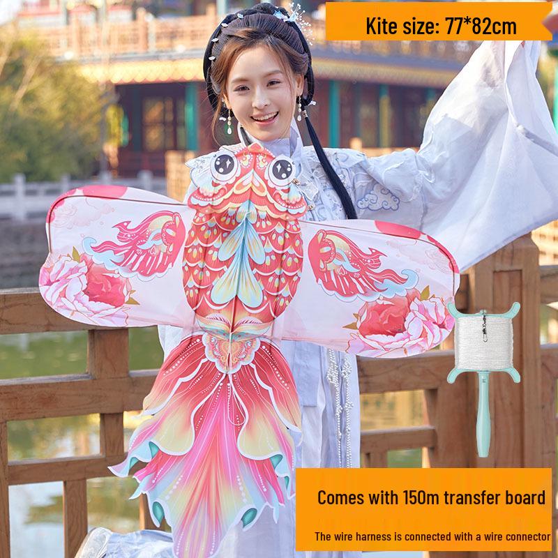2026 Peony Goldfish 3D Bamboo Kite: Retro Mini Koi Decoration