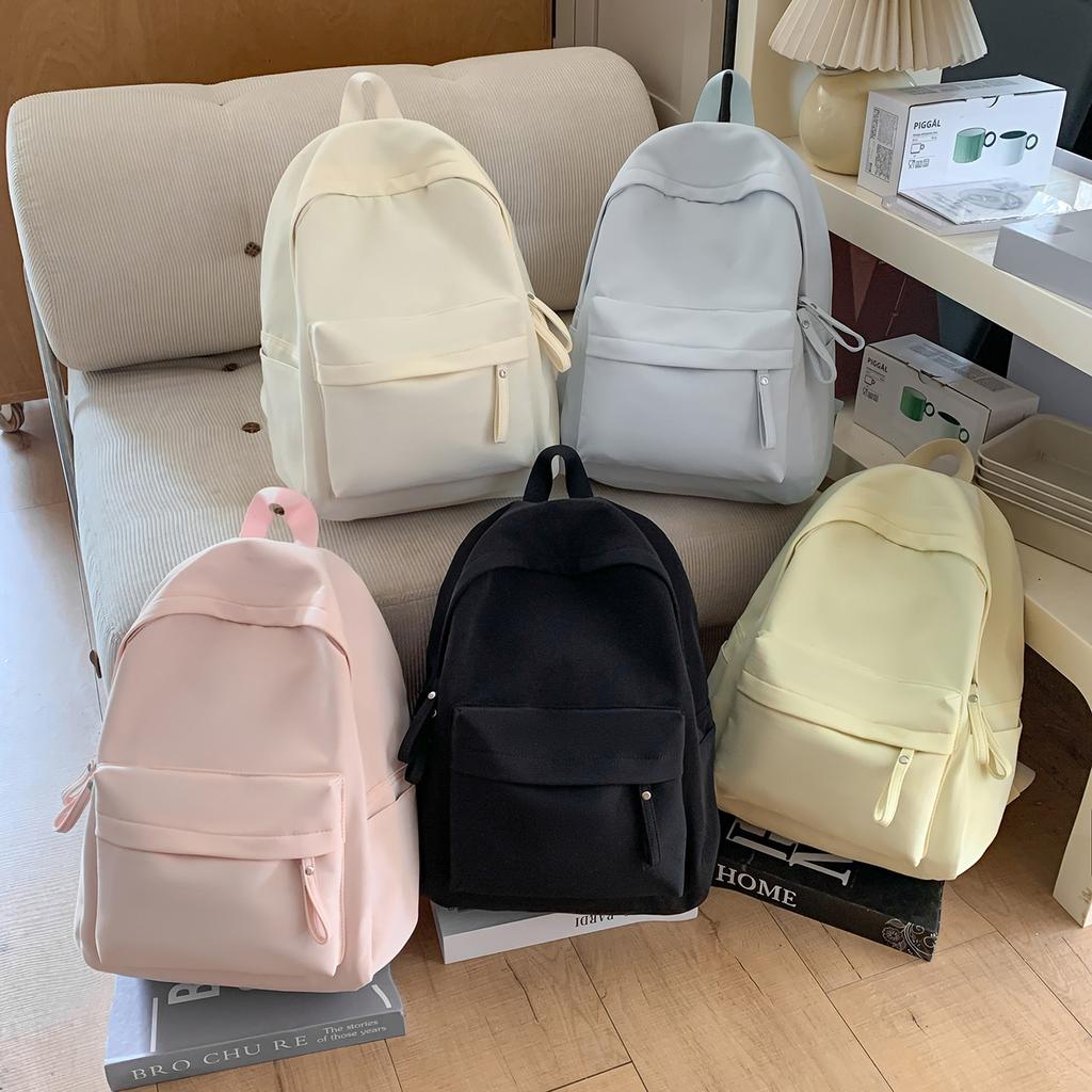 Cartable Japonais Dopamine Couleur Unie Sac à Dos Féminin Polyvalent Couleur Bonbon Petit Frais Étudiant Cartable Voyage Petit Sac à Dos