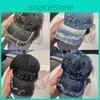 Cotton Denim Baseball Hat With Embroidered And Adjustable Fit For Spring And Summer Wear