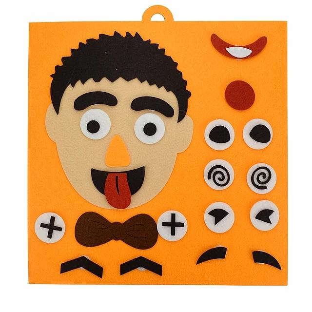 Non-Toxic Diy Emotion Change Puzzle Toys Creative Facial Expression Kids Learning Educational Toys For Children Funny Set Fun Gift