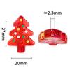 CH81 5Pcs Color Festive Christmas Snowman DIY Cartoon Pendant Keychain Pendant Pendant Bracelet Pen Beads Material Accessories
