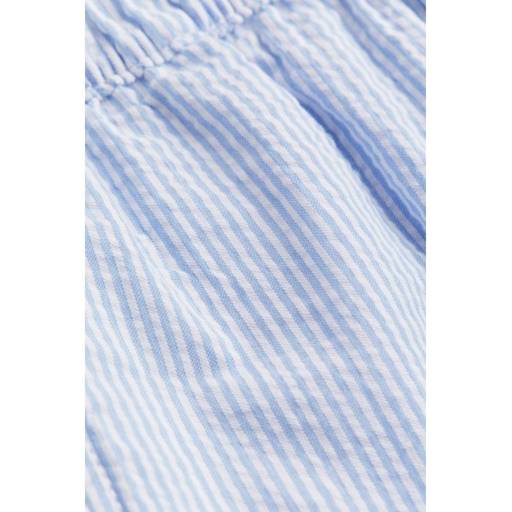 H M Pull On Shorts Light Blue Stripe