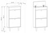 Dotti 521 Grey Shoe Cabinet With Storage Compartment