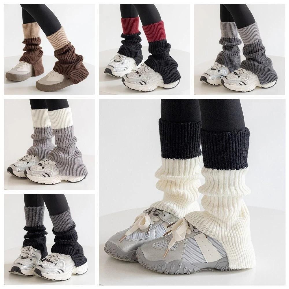 Harajuku Children's Leg Warmers Japanese Style Knitted Foot Cover Fashion Kids Long Socks  Winter