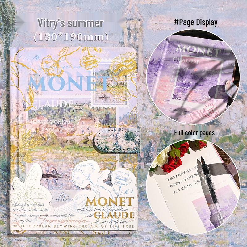 Monet Oil Painting Retro Girl's Hardcover Journal & Planner