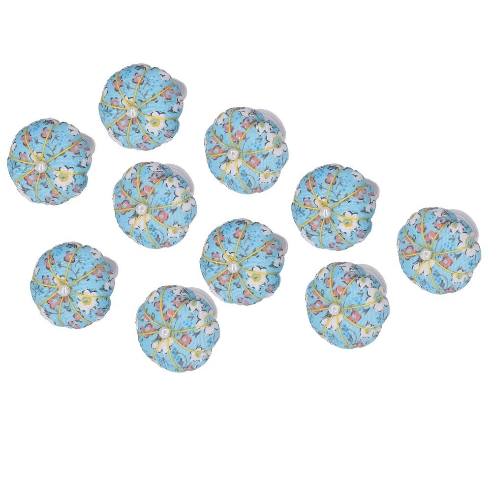10pcs Light Weight Sewing Pin Cushion Pumpkin Shape Needlework Pin Cushion  For Sewing