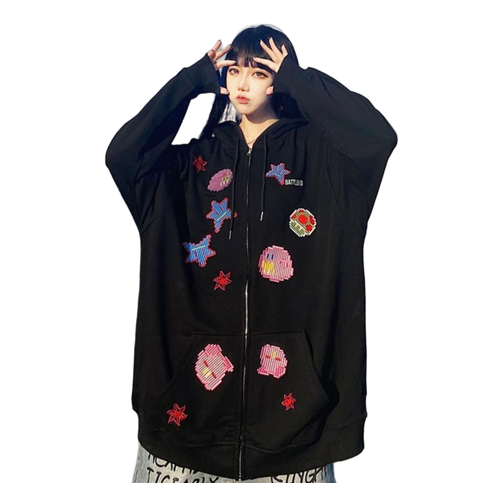 

Легкий Длинный Открытый Сагара Длинный Однотонный Больших Размеров Повседневный Осень [Исихара лиаццеаи] Женская Толстовка на молнии, Пальто, Длина, Перед, Вышивка,