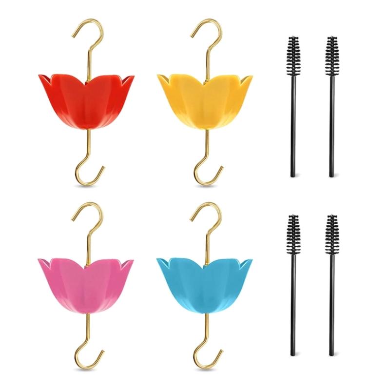 Ant Moat Hanging- Bird Feeder Accessories for Outdoors with 4 Clean Brushes Easy Use for Garden Yard Umbrella-shape