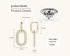 Elegant Moissanite Paperclip Dangle Earrings - Women's Silver Jewelry with Chic, Modern Design
