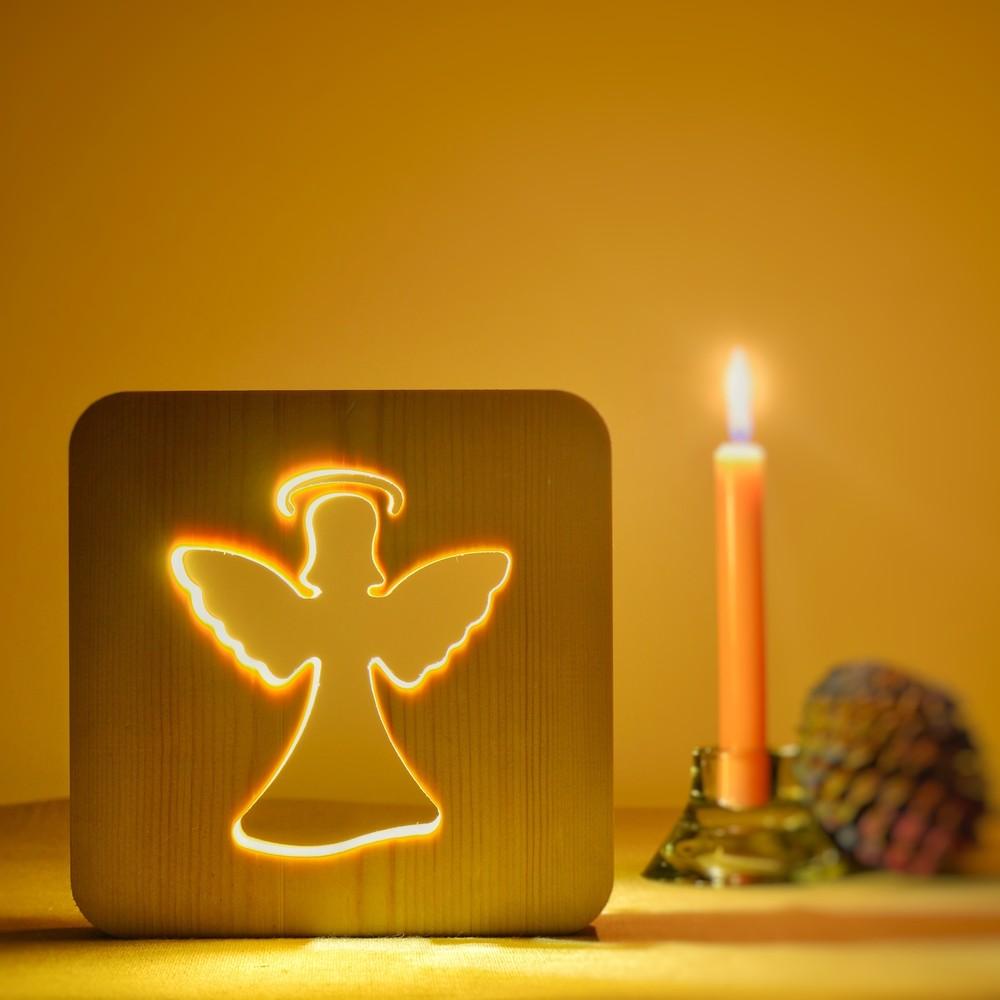 

Starmood 3D 3D Wood Angel Led Table Top Night