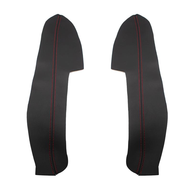 4pcs Car Door Handle Panels Armrest Microfiber Leather Cover Trim For Nissan New Qashqai J11 2016 2017 2018 W/fittings