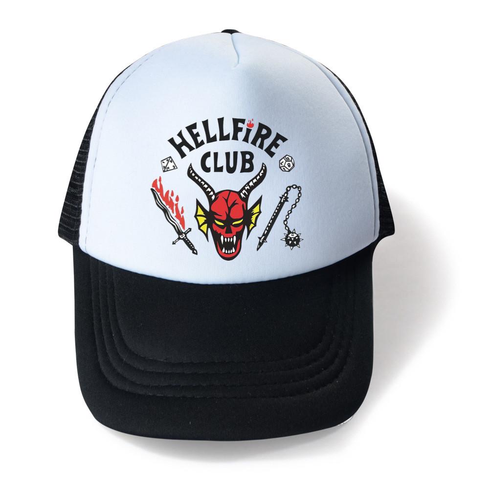 Kids Boys Girls Stranger Hellfire Printed Casual Hats Peaked Baseball Caps