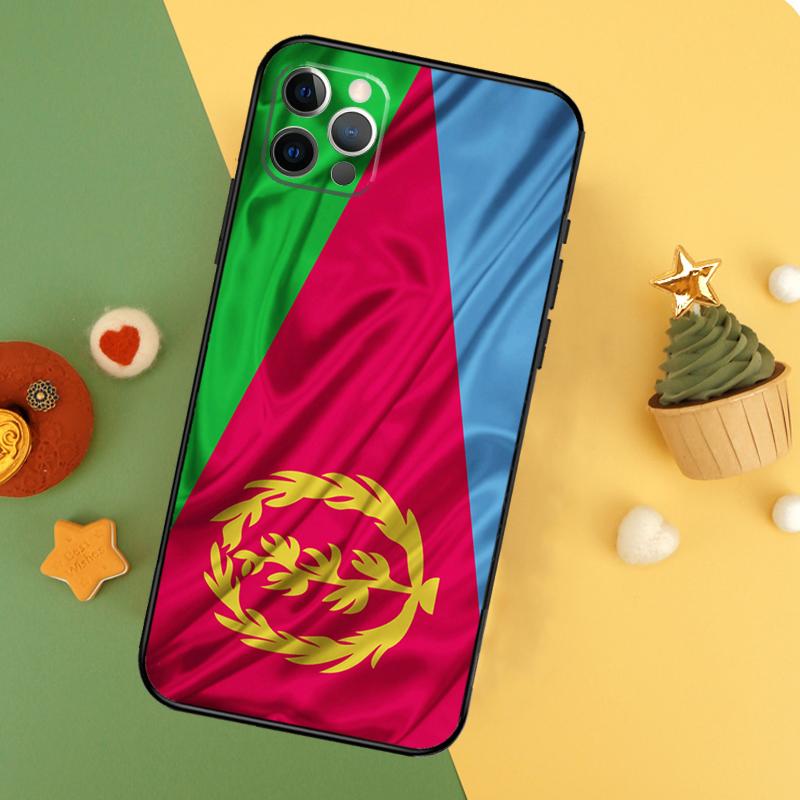 Eritrean Flag Phone Case For iPhone 17 16 16E 15 14 12 11 13 Pro Max 12 13 Mini 17Air Shockproof Cover