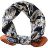 Écharpes en pure soie de mûrier pour femmes Petit foulard carré 53 cm x 53 cm Respirant Léger Foulard de cou Foulard imprimé pour la tête