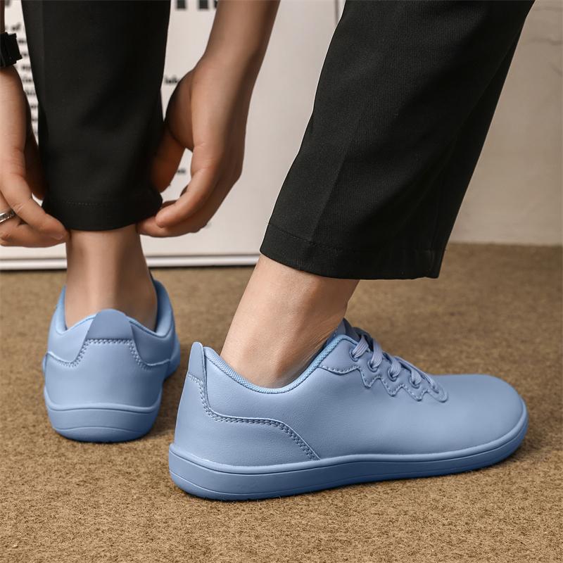 Men Barefoot Casual Flats Women Wide Palm Driving Shoes Black Wide Head Couple Walking Shoes Blue White Shoes Large Size