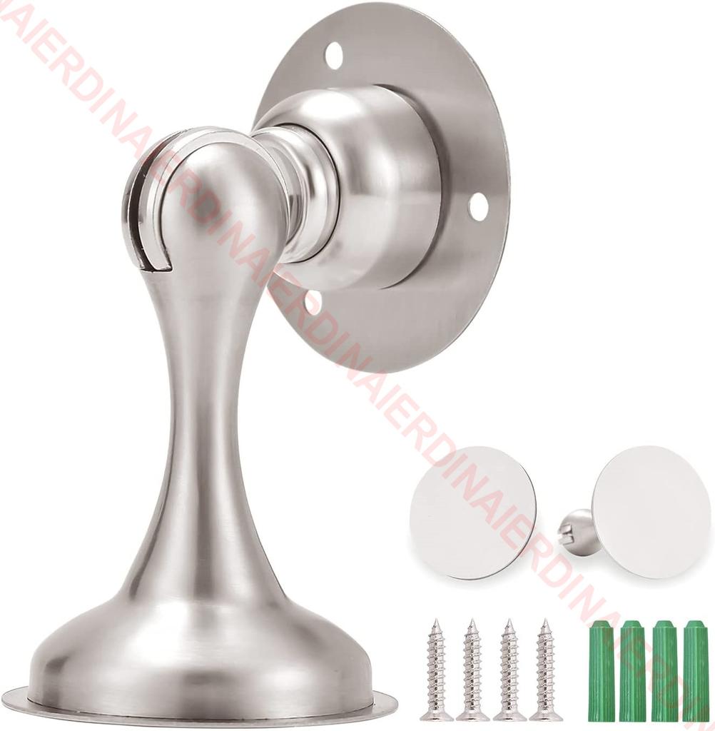 NAIERDI 304 ogranicznik do drzwi ze stali nierdzewnej, magnetyczny ogranicznik do drzwi, zatrzask do drzwi, śruby bez paznokci do mocniejszego mocowania, okucia meblowe