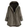 Women Winter Warm Outwear Lattice Printing Hooded Pockets Oversize Hasp Coats