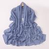 Pearl Chiffon Long Scarf With Rhinestone For African Women