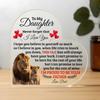 2D Flat Acrylic Daughter Gift Decorative Plaque, Lion Family Design, Suitable for wall decoration, porch, room, villa, accents Home, Hallway, or Workp