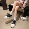 [Fanfna] Big Head Lace-up Platform Muffin Bread Shoes Women's New Sports and Leisure Board Shoes In Autumn and Winter 2025