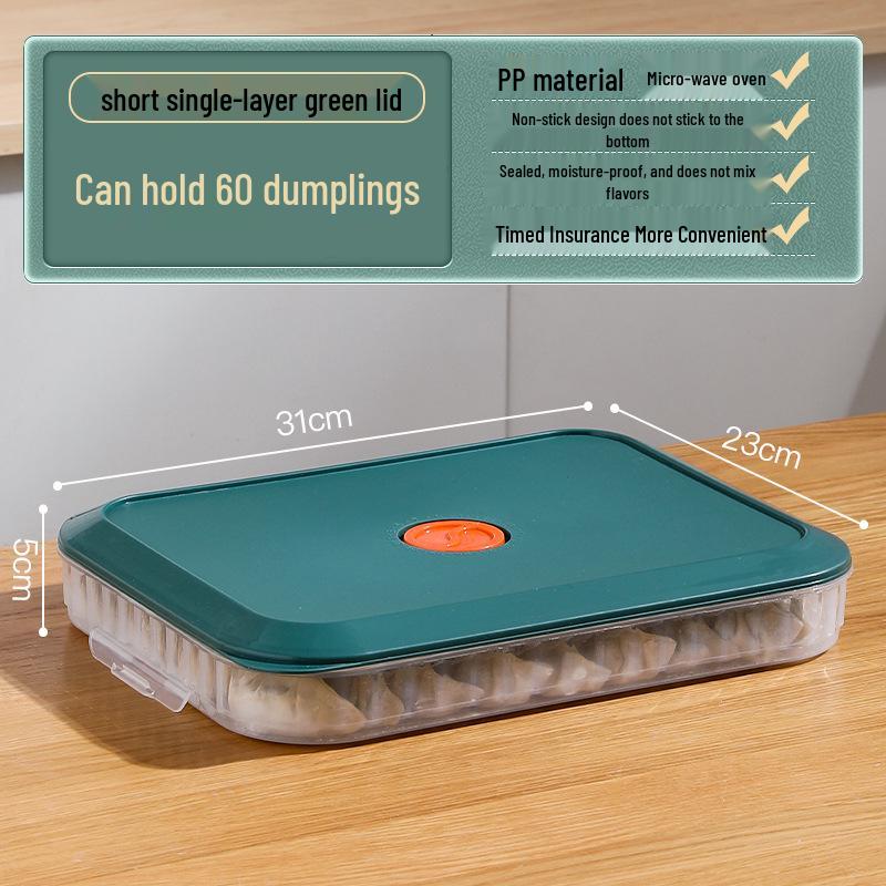 Dumpling & Wonton Freezer Storage Box for Fresh-Keeping and Quick-Freezing Noodles