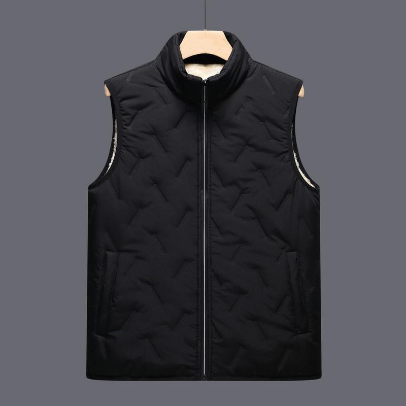 Autumn Winter Fashion Men's Vest Jacket Casual Warm Standing Collar Sleeveless Men