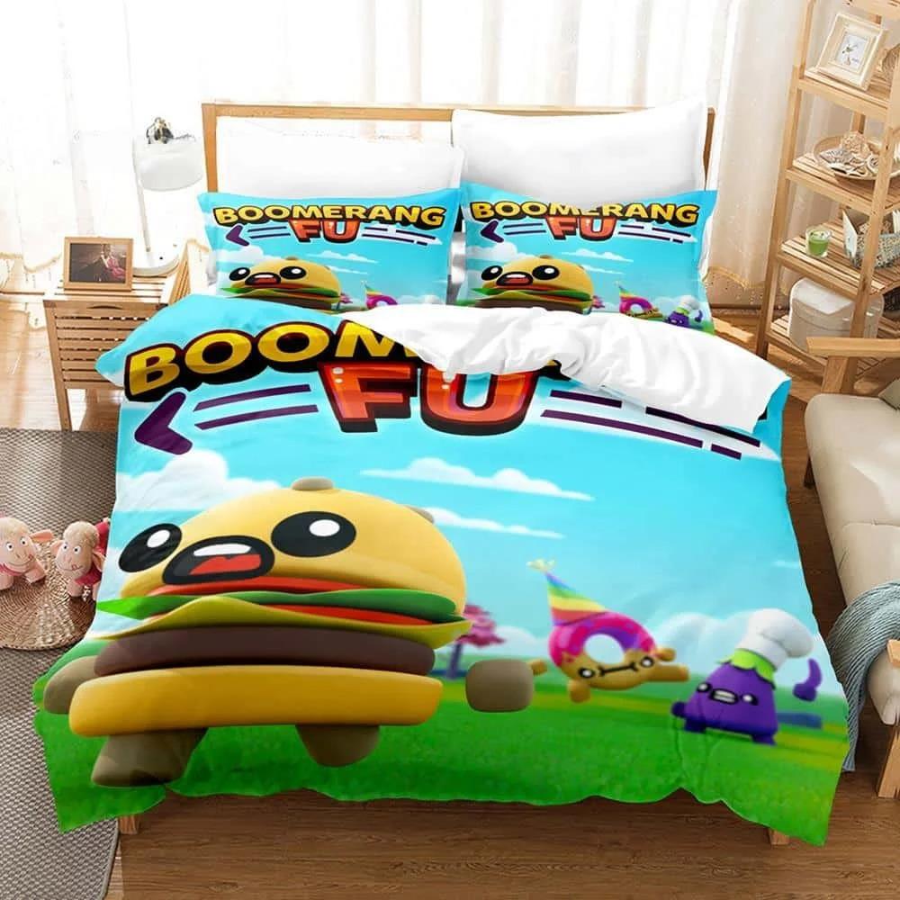 3D Kawaii Game Boomerang Fu Beddengoed Set Enkele Tweepersoons Volledige Queen King Size Beddengoed Set Volwassen Kind Slaapkamer Dekbedovertrek Sets Huis Textiel Gereedschap