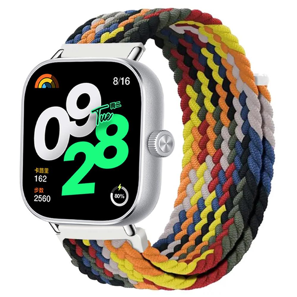 Braided solo Loop Band for Xiaomi Redmi Watch 4 Strap Adjustable Sportband Nylon Replacement correa bracelet Miband 8 pro band