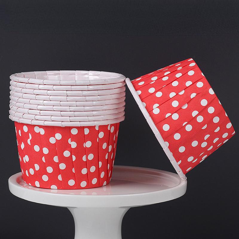 

50 шт. Підкладка для кексів Чашка для випікання Папір для кексів Футляри для мафінів Чашка для торта Яєчні пироги Піднос Форма для торта Інструменти для прикраси червоний