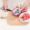 Doppelseitiger Melonenausstecher aus Edelstahl – 1 Stück multifunktionales Obstschnitzwerkzeug für Wassermelone, Drachenfrucht und Eiscreme