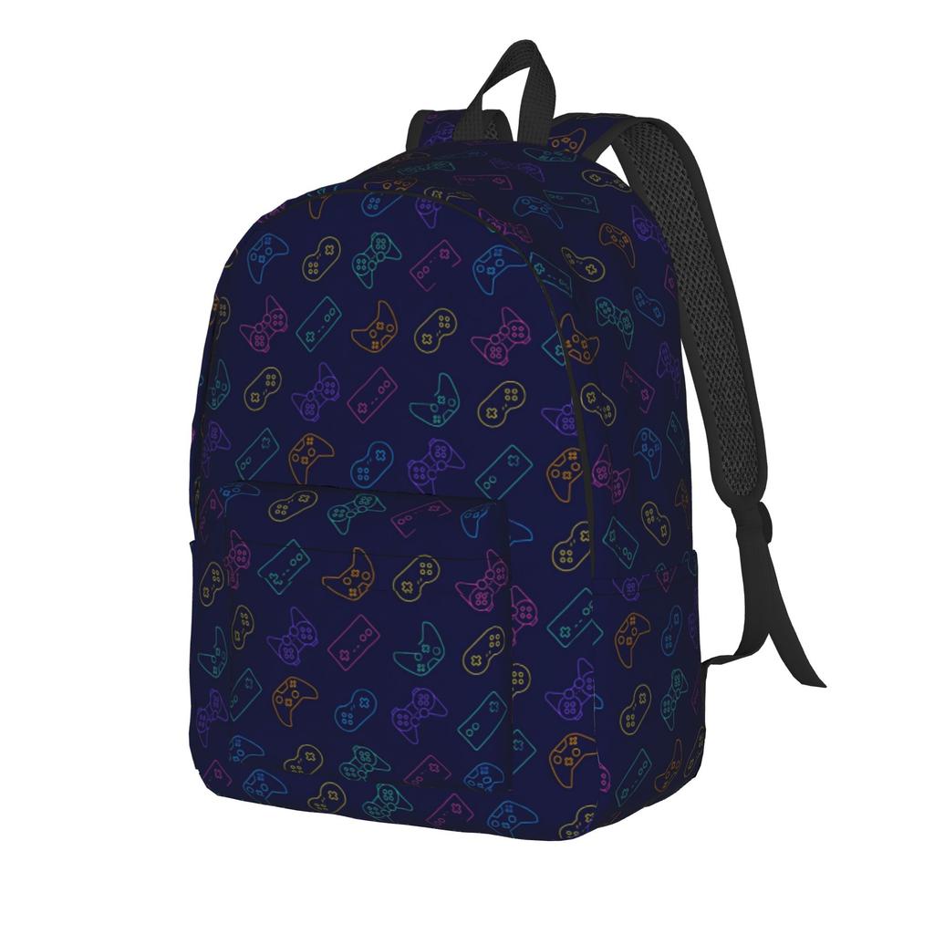 Video Game Gaming Controller Fashion Backpack Gift High School Work  Daypack for Men Women Laptop Canvas Bags